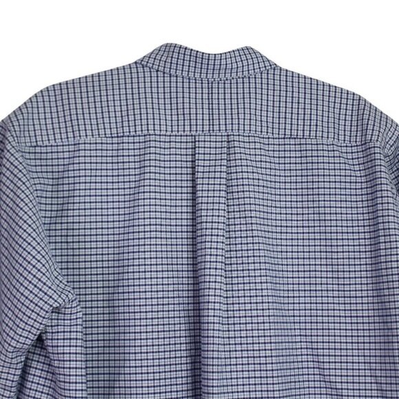 L.L Bean Men’s Button Down Blue Plaid Short Sleeve Shirt - Picture 6 of 7